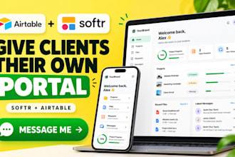 build softr client portal with airtable dashboard and secure login