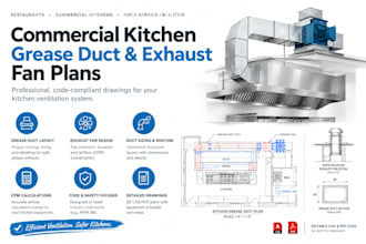 design commercial kitchen grease duct and exhaust fan plans