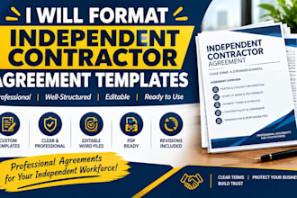 format independent contractor agreement templates