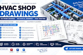 hvac shop drawings, ductwork drawings and mechanical drawings
