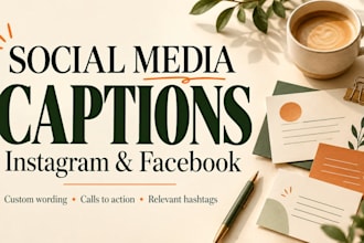 write instagram or facebook captions for your small business