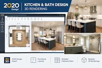 design your kitchen and bathroom in 2020 design with realistic 3d renderings