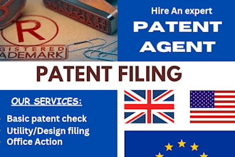 do patent search, patent drafting, and patent filing at uspto, ukipo, or wipo
