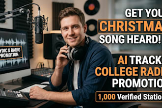do christmas music promotion for your ai track to college radio stations