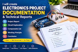 create electronics project documentation and technical reports
