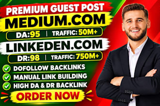 write and publish article on medium,com and linkedin,com premium seo guest posts