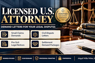 prepare a pre suit demand letter as a US attorney