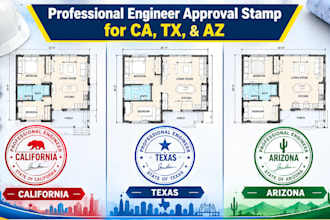 stamp your california, texas and arizona engineering drawing for permit approval
