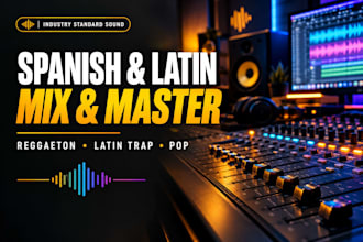 mix and master your reggaeton spanish music latin trap and latin pop songs