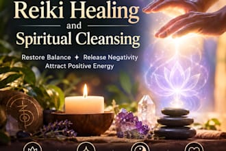 perform distant reiki healing custom spiritual cleansing ritual