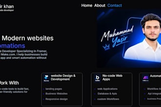 design a modern framer website