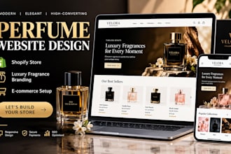build perfume website, perfume shopify store, fragrance website