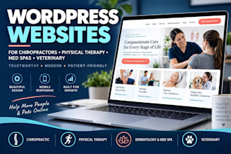 design chiropractors, physical therapy, dermatology med spas, veterinary website