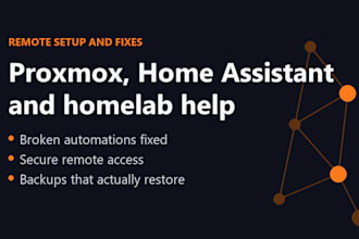set up or fix your proxmox, home assistant or homelab remotely