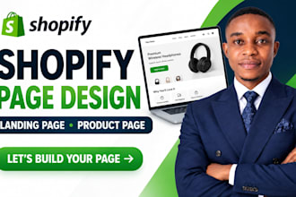 design shopify landing page or product page for your shopify store that converts