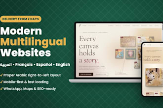build a modern multilingual website in arabic, french or spanish