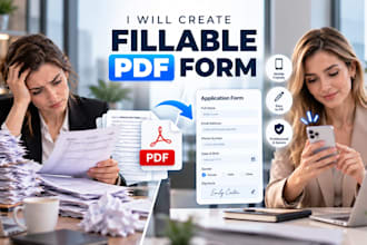 create a fillable PDF form and interactive PDF