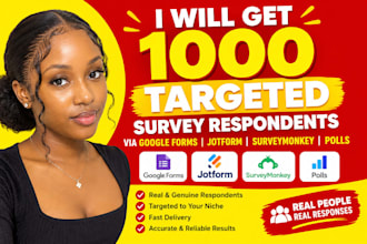 get valid online survey respondents to fill online survey questionnaire or polls