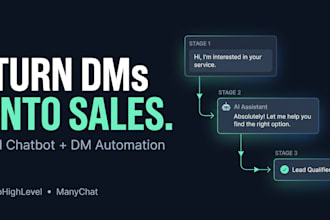 build an ai sales chatbot and dm automation in gohighlevel or manychat