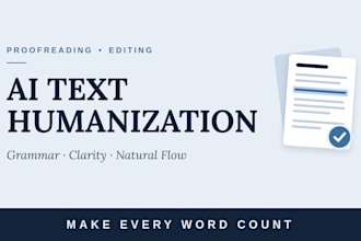 humanize ai text, proofread and edit your content
