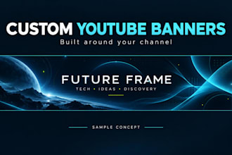 design a custom youtube channel banner