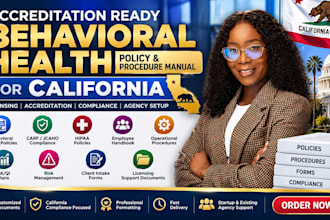 write accreditation behavioral health policy and procedure manual for california