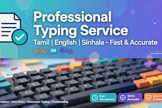 typing tamil, english, sinhala documents fast with proper formating