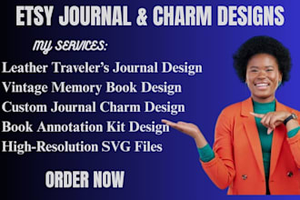 do etsy journal charm leather traveler memory vintage book annotation kit