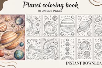 design a unique childrens coloring book