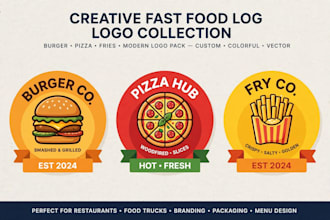 design professional restaurant food menu logo and cafe menu
