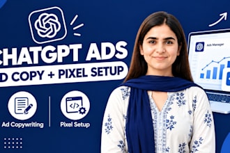 write chatgpt ad copy and set up pixel tracking
