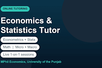 tutor you in economics, statistics and stata one on one online