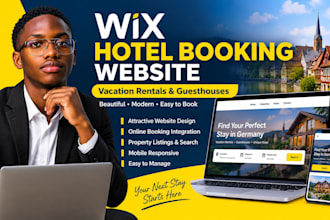build a german wix hotel booking website for vacation rentals and guesthouses
