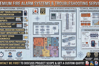 fire alarm troubleshooting, documentation, retrofit design, inspection report