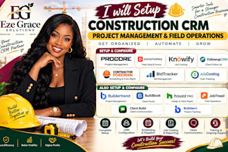 setup procore  dataforma knowify followup crm contractor foreman bid tracking