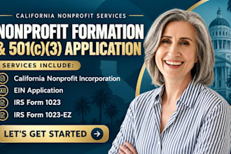 form your california nonprofit and prepare your irs 501c3 application