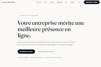 création de votre site web professionnel, moderne et adapté mobile