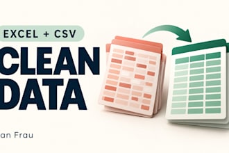 clean merge and format your excel or CSV data