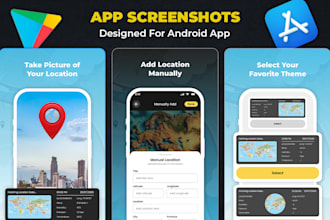 design professional app screenshots for playstore and appstore