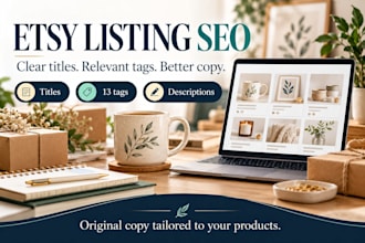 write etsy SEO titles tags and product descriptions