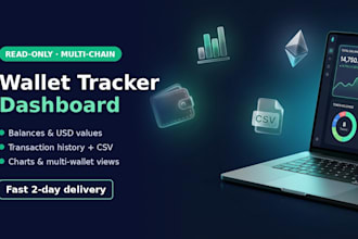 build a crypto wallet tracker and transaction dashboard