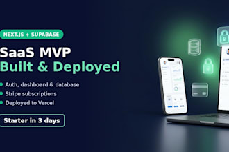 build your saas mvp with nextjs, supabase auth and database