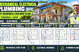mep drawing mep plan electrical plans hvac design permit drawings virginia ohio