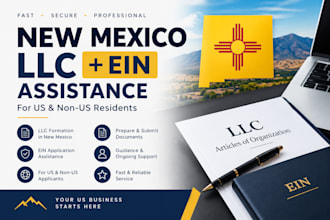 register your new mexico llc and obtain ein for us and non us resident