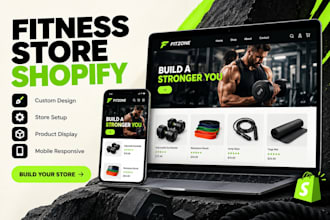 design and redesign a high converting shopify fitness store