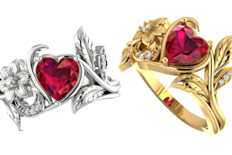 create 3d jewelry models and stl files for 3d printing