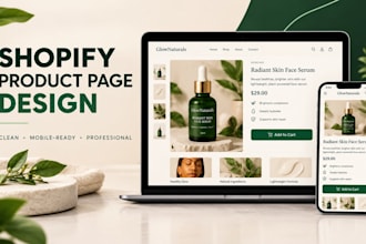 design and optimize a shopify product page for dropshipping