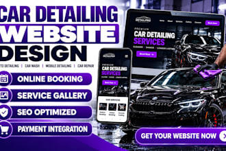car detailing, auto detailing website design car wash website, design car repair