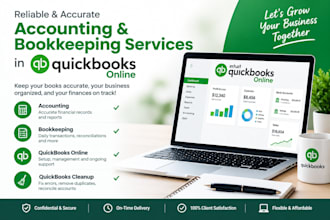 do quickbooks online bookkeeping, accounting, and cleanup