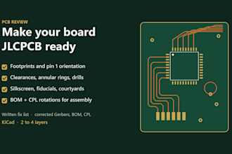 review your pcb design and make it jlcpcb ready